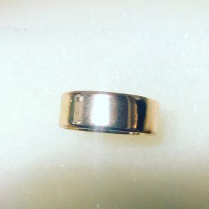 Argolla macisa de oro 18k 9mm